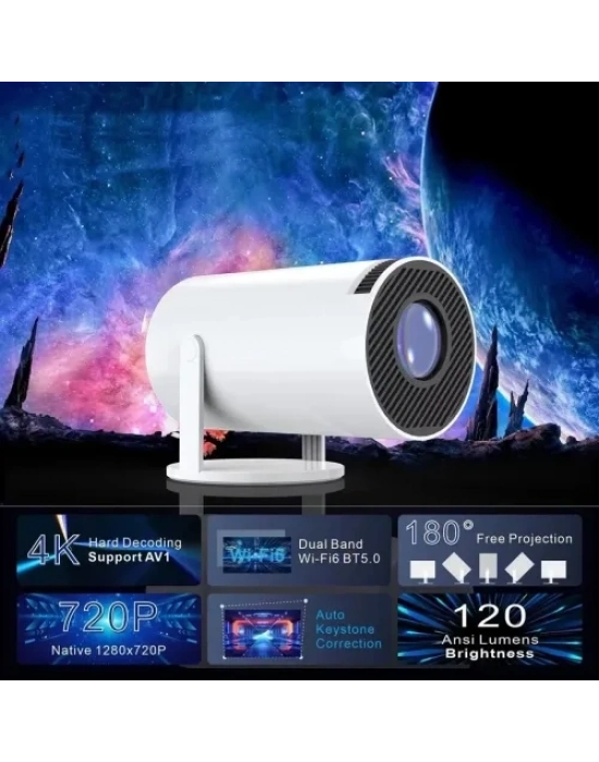 Taşınabilir Android TV Özellikli Projeksiyon
