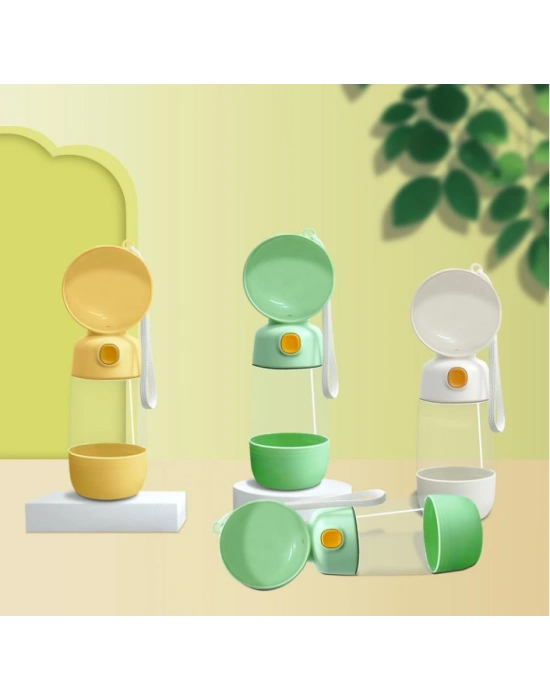 Taşınabilir Evcil Hayvan Mama Hazneli Su Matarası