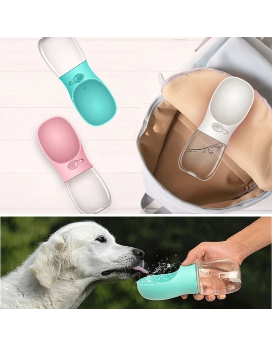 ®  Taşınabilir Evcil Hayvan Suluğu Seyahat Kabı Kilitlenebilen Su Sızdırmaz Kap 350 ml