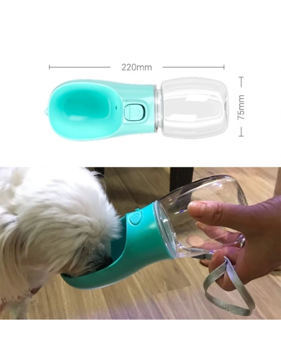 ®  Taşınabilir Evcil Hayvan Suluğu Seyahat Kabı Kilitlenebilen Su Sızdırmaz Kap 350 ml