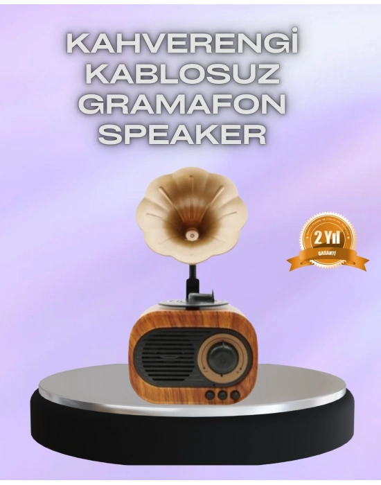 Taşınabilir Mini Retro Radyo Bluetooth Hoparlör USB SD AUX Destekli