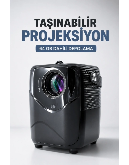 Taşınabilir Projeksiyon 64 GB Dahili Depolama