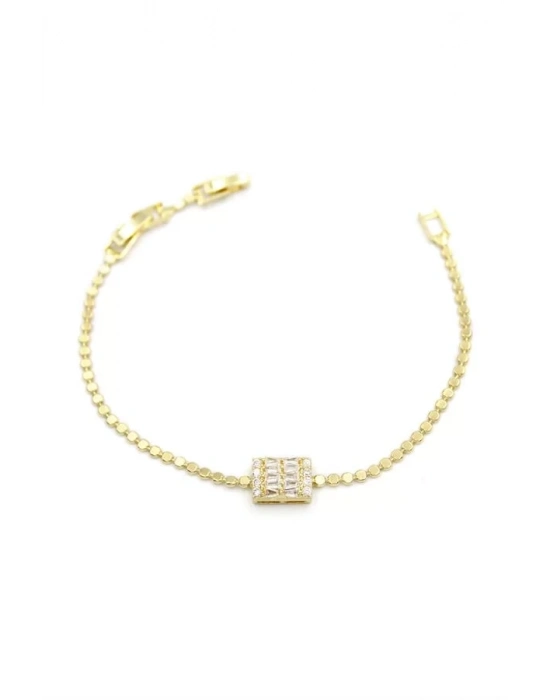 Taşlı Bileklik - Altın