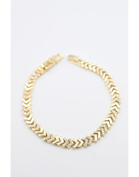 Taşlı Bileklik - Altın