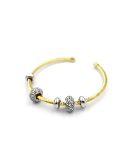 Taşlı Bilezik - Altın