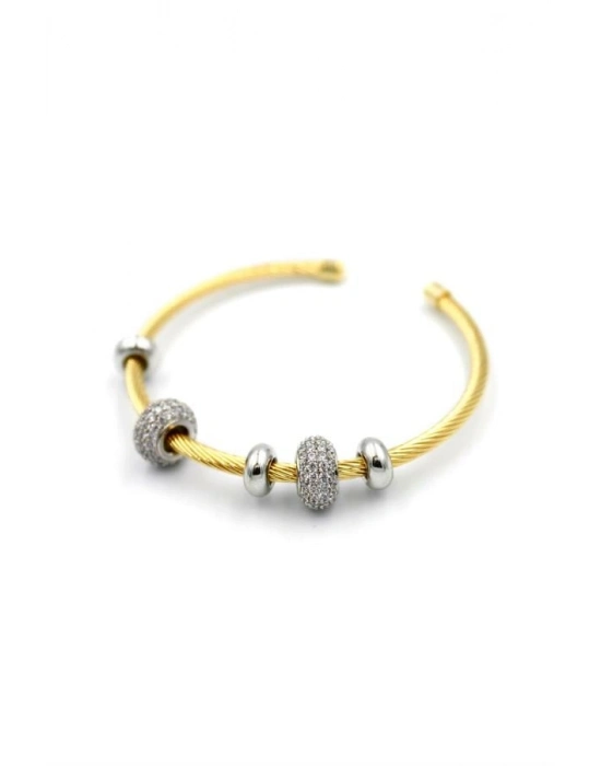 Taşlı Bilezik - Altın