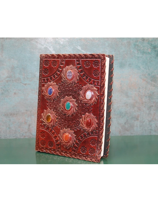 Taşlı Deri Defter Model 10