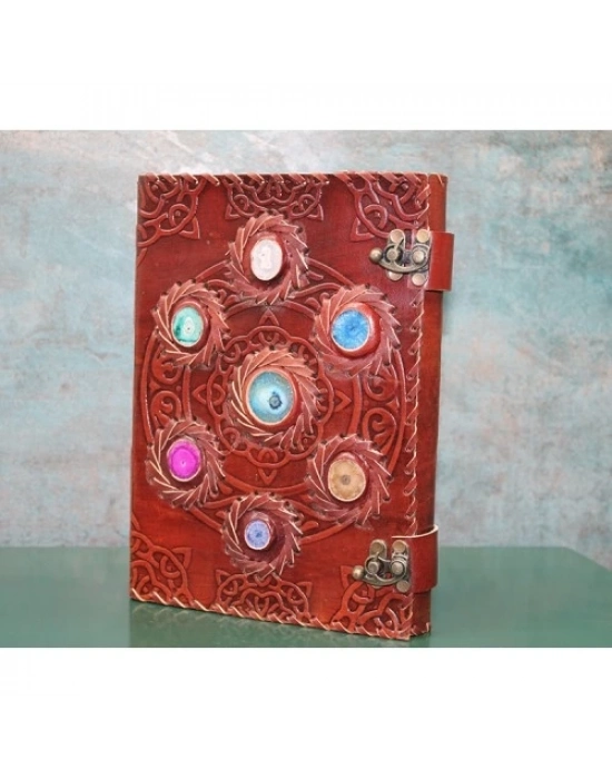 Taşlı Deri Defter Model 12