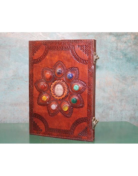 Taşlı Deri Defter Model 14
