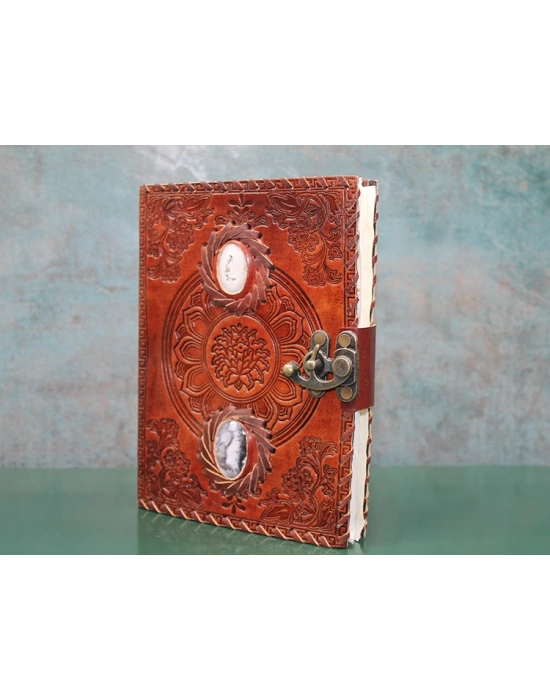 Taşlı Deri Defter Model 2