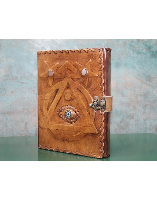 Taşlı Deri Defter Model 4