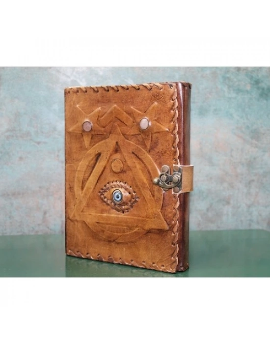 Taşlı Deri Defter Model 4