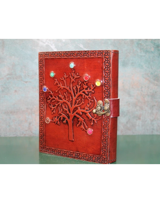 Taşlı Deri Defter Model 6