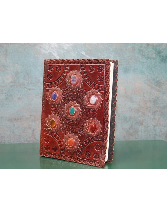 Taşlı Deri Defter Model 7