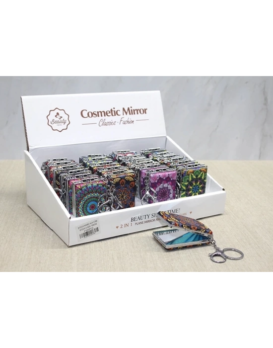 Taşlı El Aynası Anahtarlık Alk3768