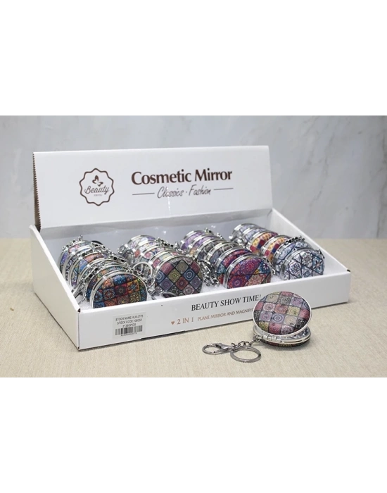 Taşlı El Aynası Anahtarlık Alk3775