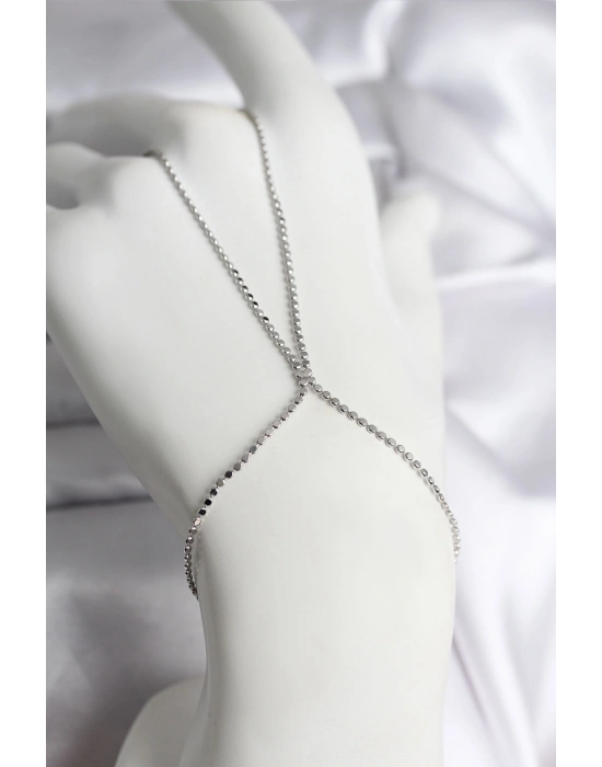 Taşlı El Aynası Anahtarlık Model 8