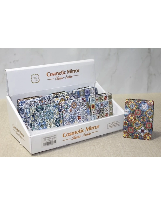 Taşlı El Aynası Dikdörtgen İnce Alk3740