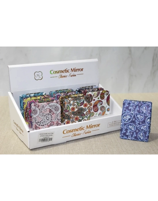 Taşlı El Aynası Dikdörtgen İnce Alk3744