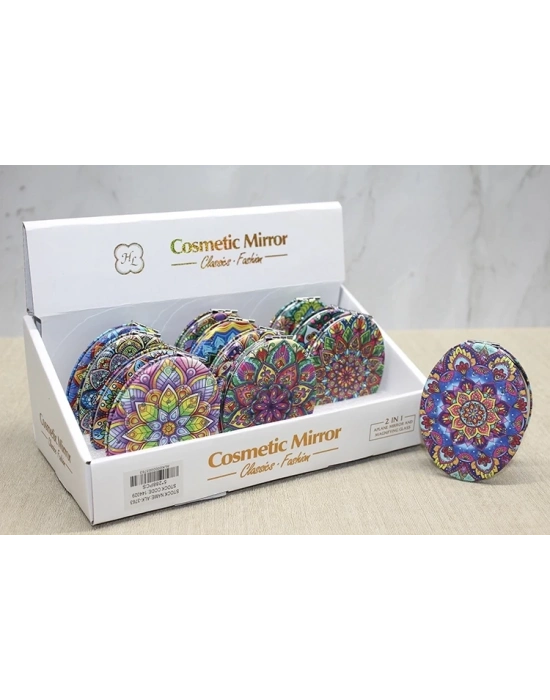 Taşlı El Aynası Oval İnce Alk3763