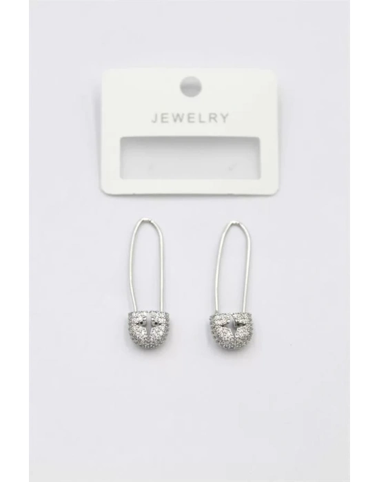 Taşlı Filkete Küpe - Gümüş