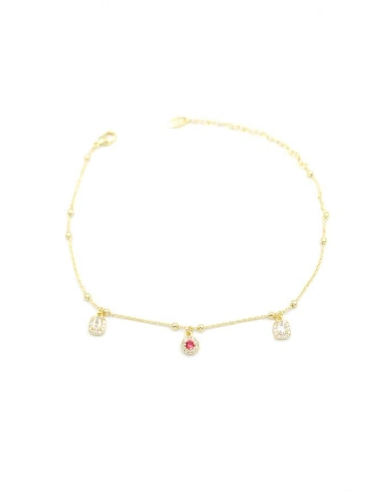 Taşlı Halhal - Altın