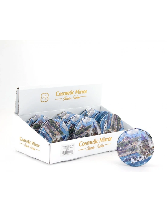 Taşlı İstanbul Tasarımı El Aynası İnce Model 1