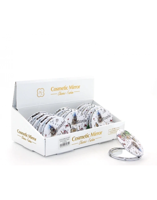 Taşlı İstanbul Tasarımı El Aynası İnce Model 2