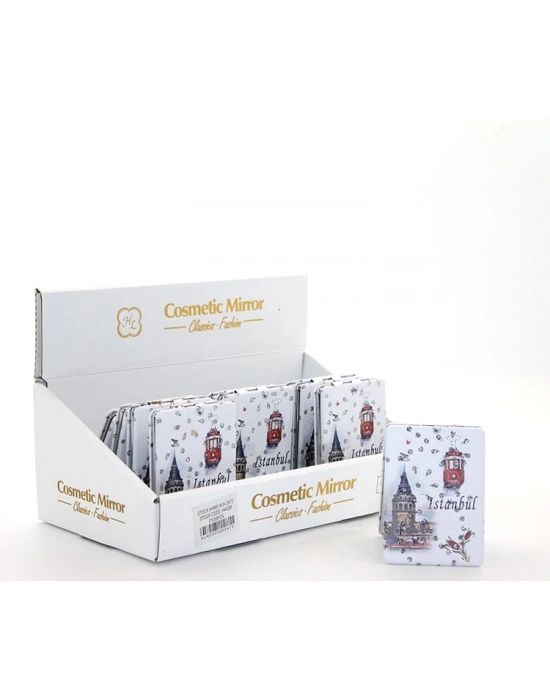 Taşlı İstanbul Tasarımı El Aynası İnce Model 9