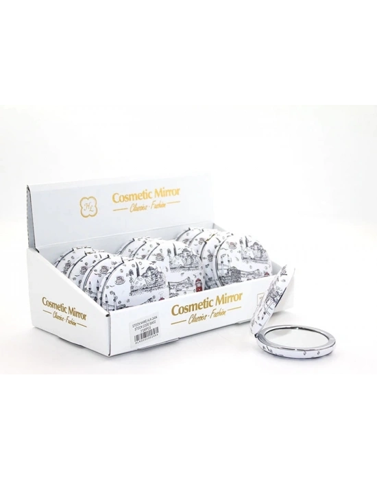 Taşlı İstanbul Tasarımı El Aynası Kalın Alk2494