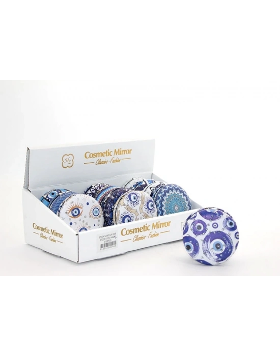 Taşlı İstanbul Tasarımı El Aynası Kalın Alk2498