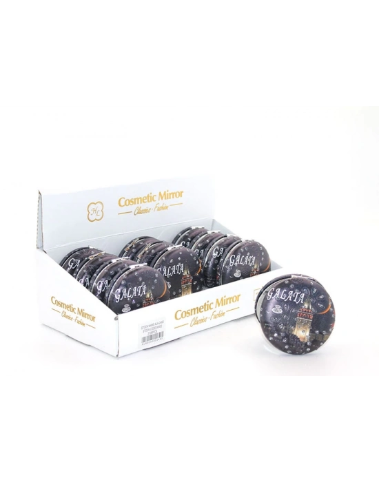 Taşlı İstanbul Tasarımı El Aynası Kalın Model 6