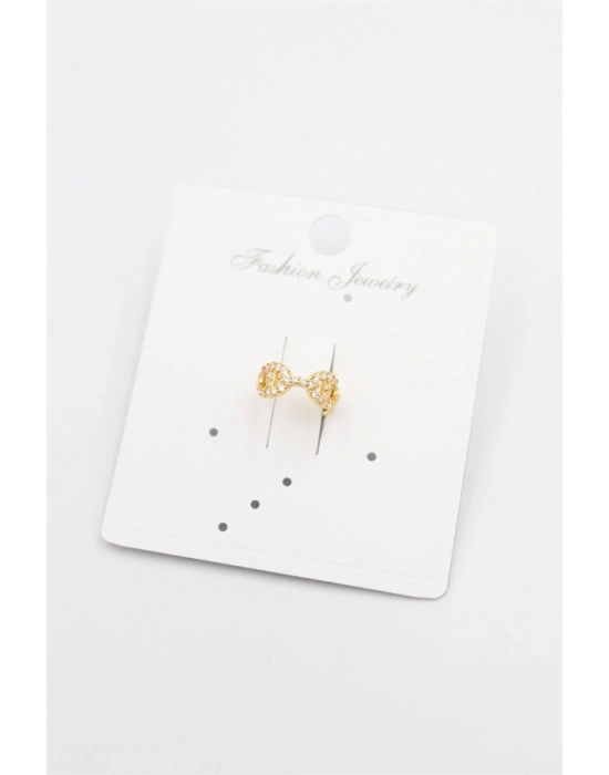 Taşlı Kıkırdak Küpe - Altın