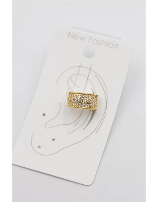 Taşlı Kıkırdak Küpe - Altın