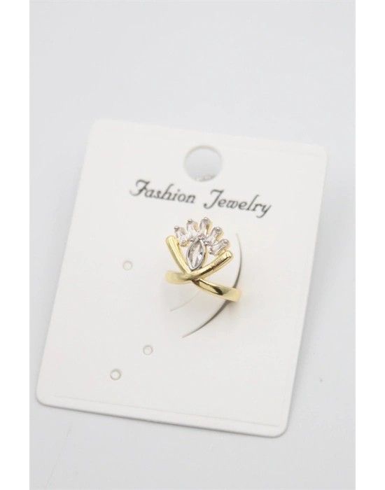 Taşlı Kıkırdak Küpe - Altın