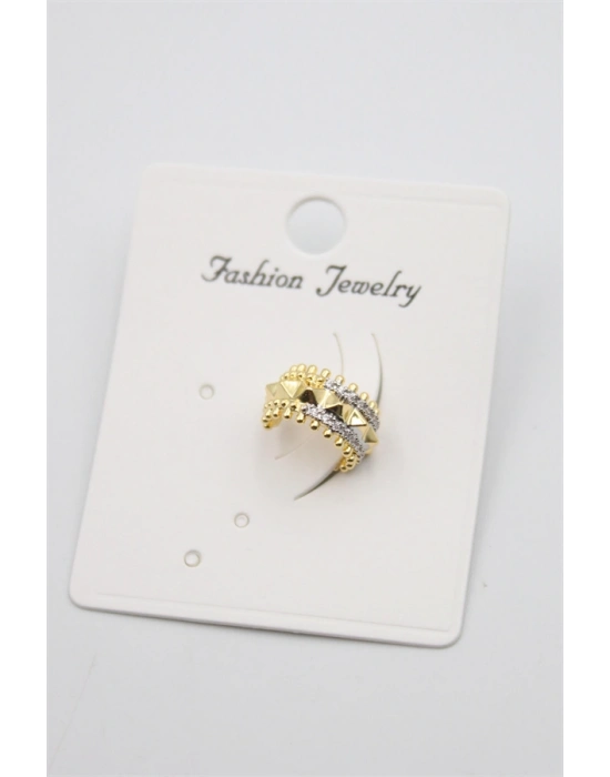 Taşlı Kıkırdak Küpe - Altın