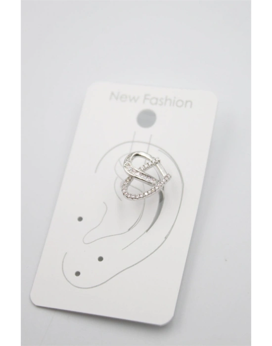 Taşlı Kıkırdak Küpe - Gümüş