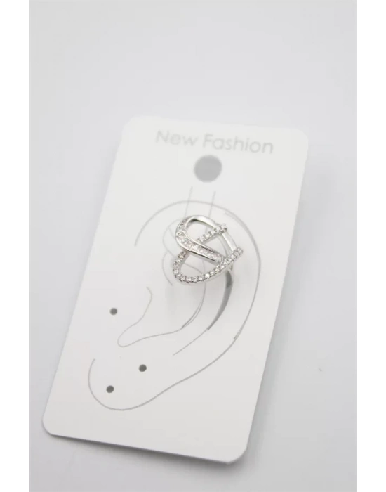 Taşlı Kıkırdak Küpe - Gümüş