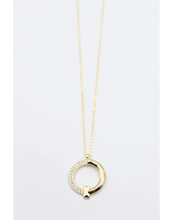 Taşlı Kolye - Altın