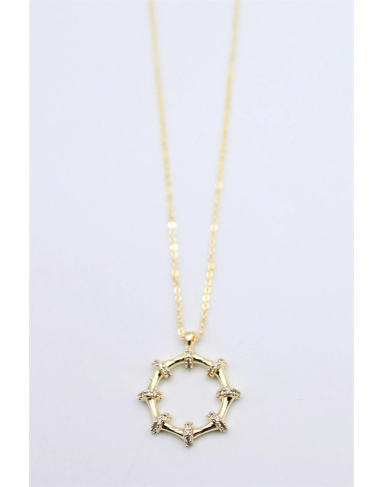 Taşlı Kolye - Altın