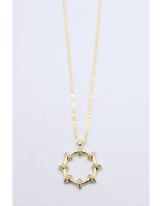 Taşlı Kolye - Altın