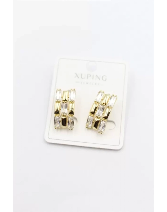 Taşlı Küpe - Altın