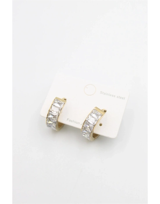 Taşlı Küpe - Altın