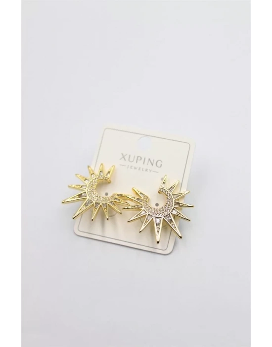 Taşlı Küpe - Altın