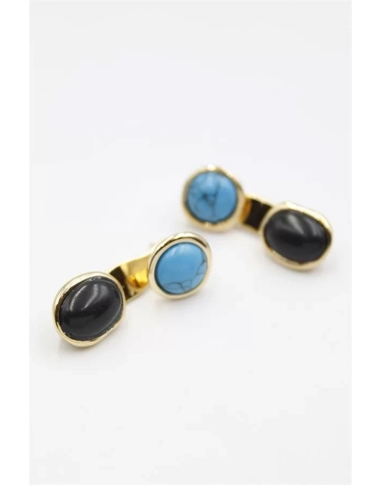 Taşlı Küpe - Altın