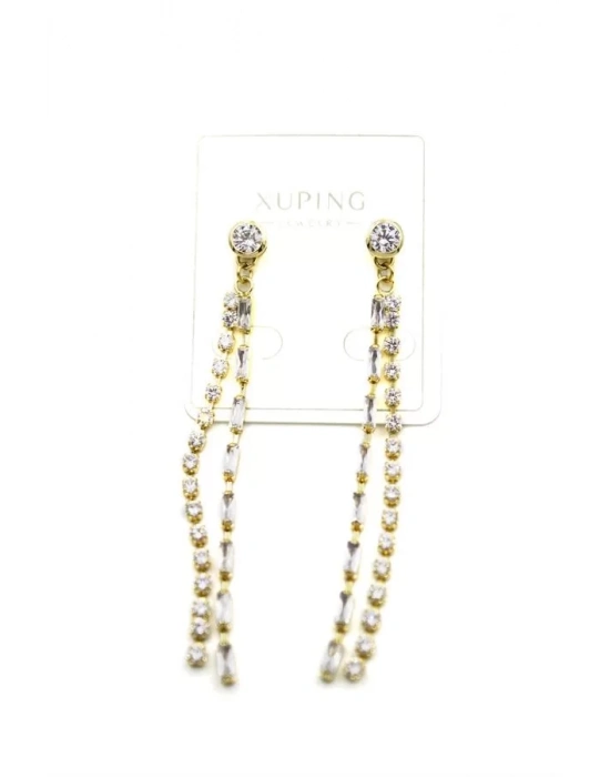 Taşlı Küpe - Altın