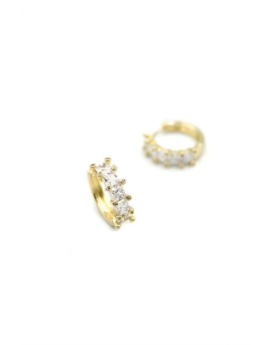 Taşlı Küpe - Altın