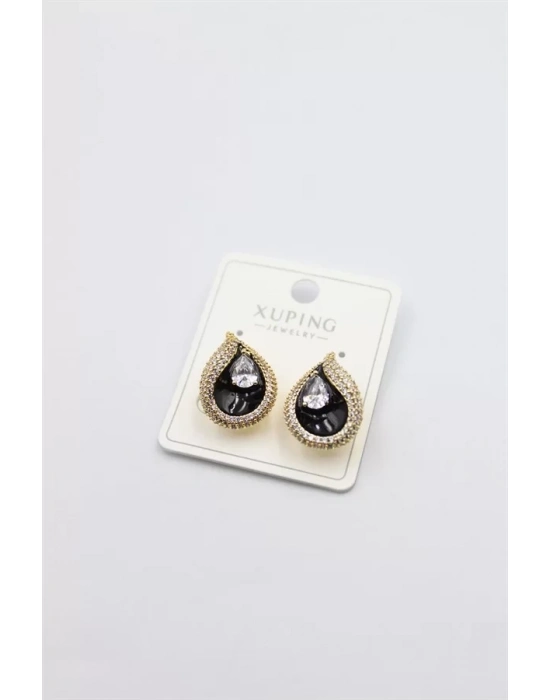 Taşlı Küpe - Altın