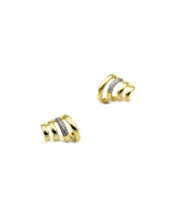 Taşlı Küpe - Altın