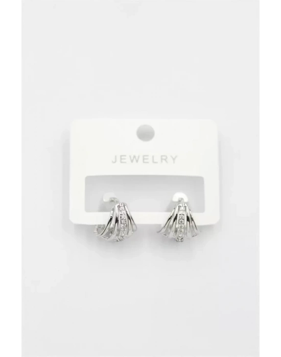 Taşlı Küpe - Gümüş